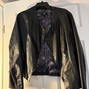 G by Giuliana Black Leather Jacket like New.